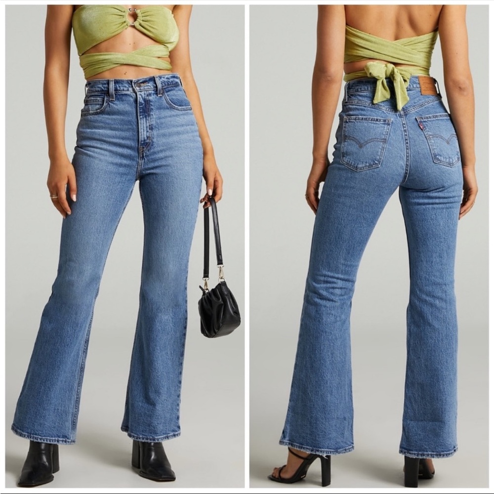 NWT Levi’s Premium 70s High Flare High Waist Flare Leg Denim Jeans